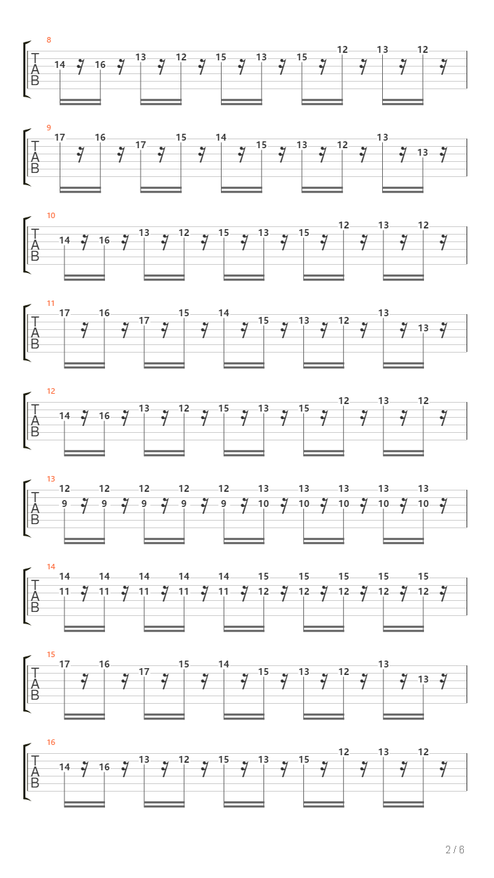 Polyrhythm Tapping Guitar吉他谱