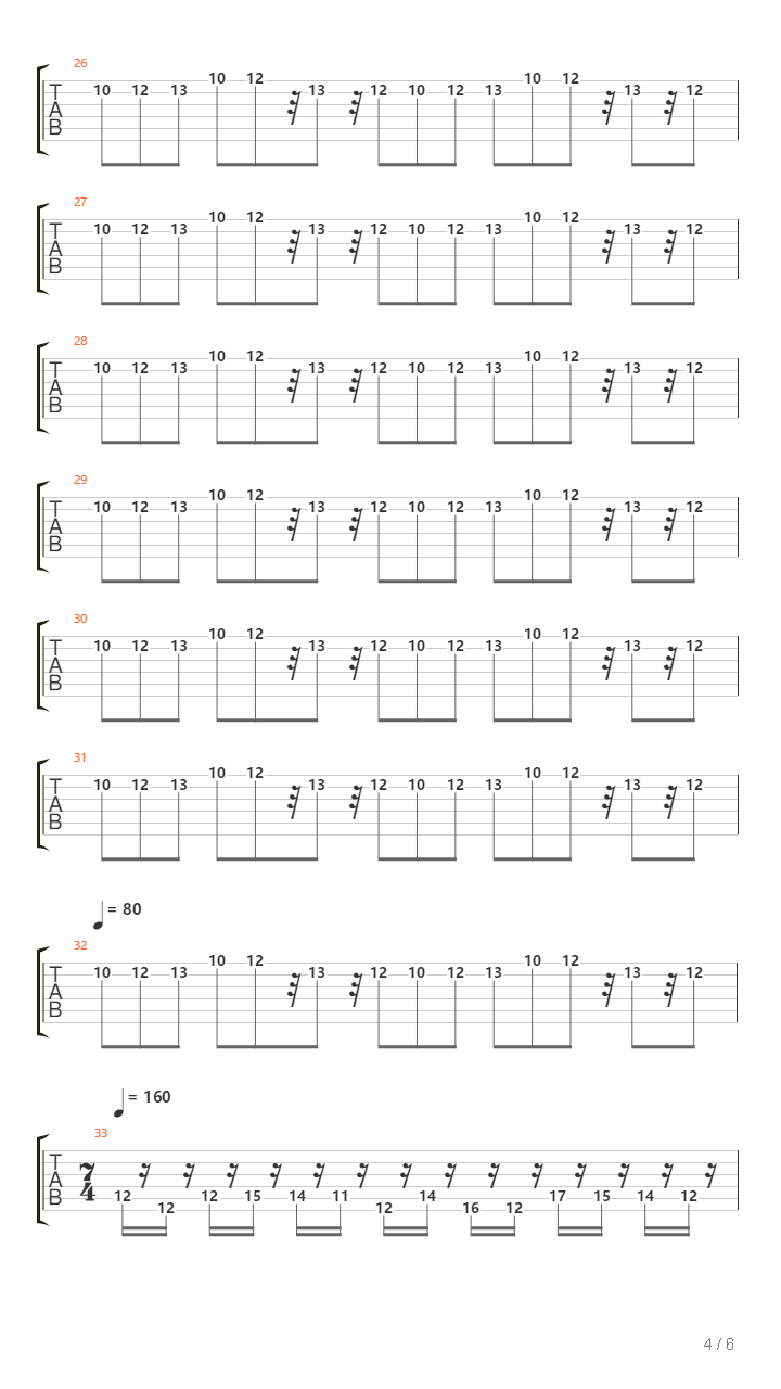 Polyrhythm Tapping Guitar吉他谱