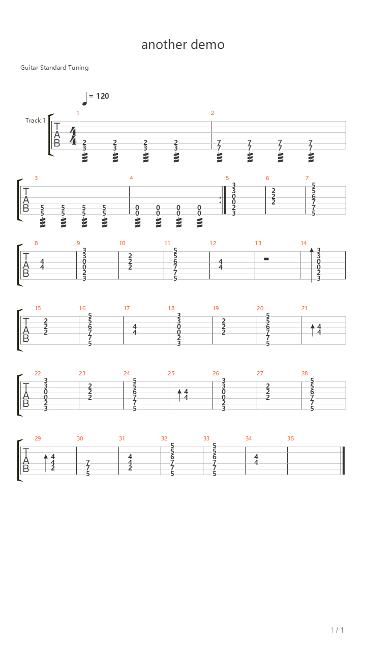 Another吉他谱