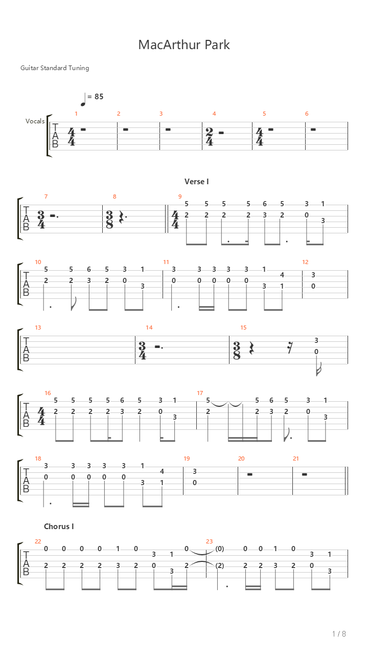 Macarthur Park吉他谱