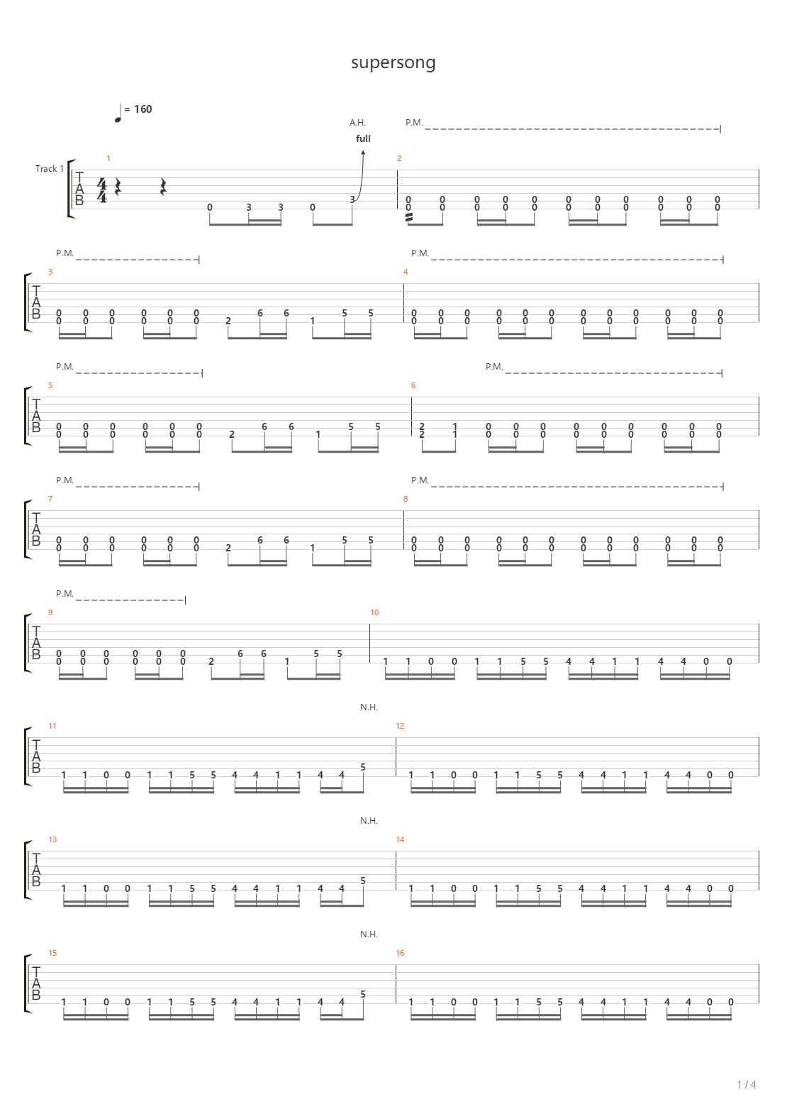 Supersong吉他谱