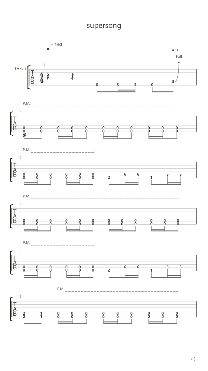 Supersong吉他谱