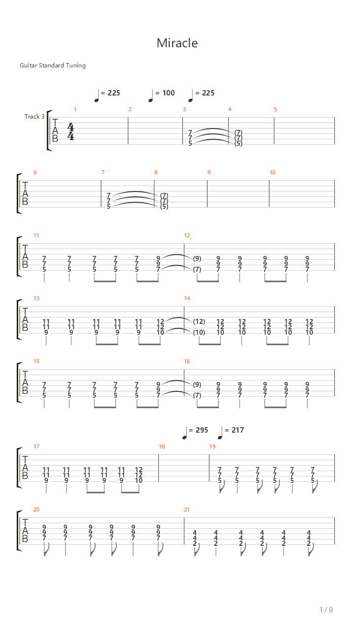 Miracle吉他谱