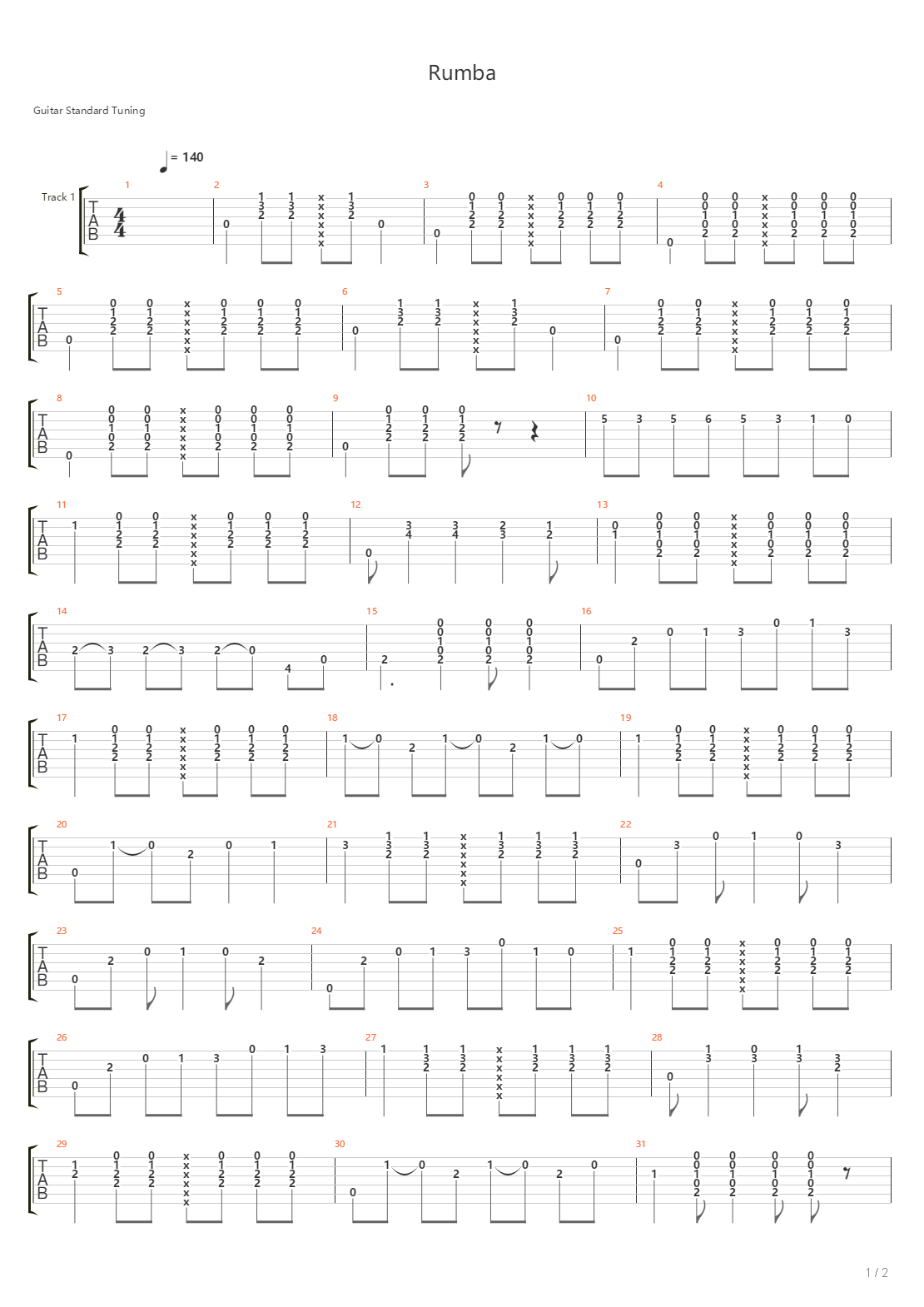 Rumba吉他谱