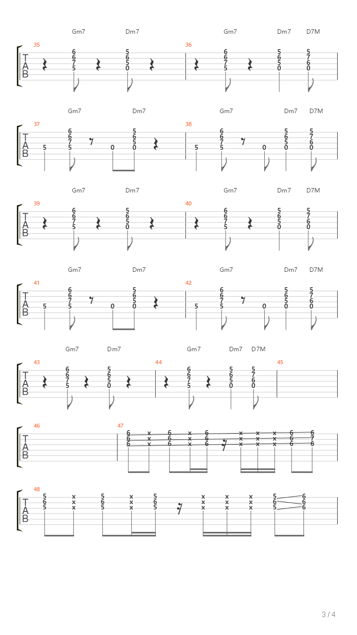 5 Kantri吉他谱