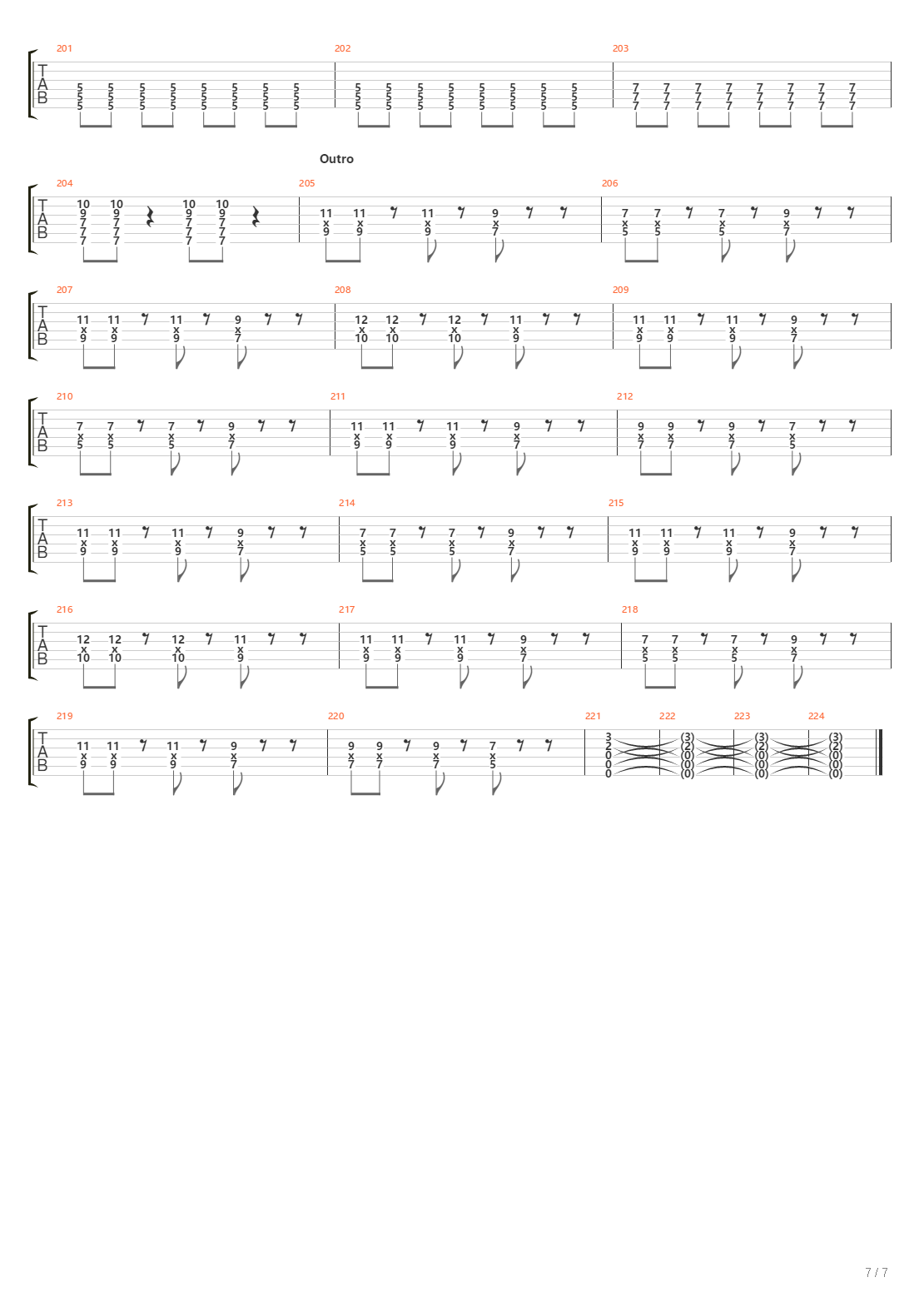 Backtrack吉他谱