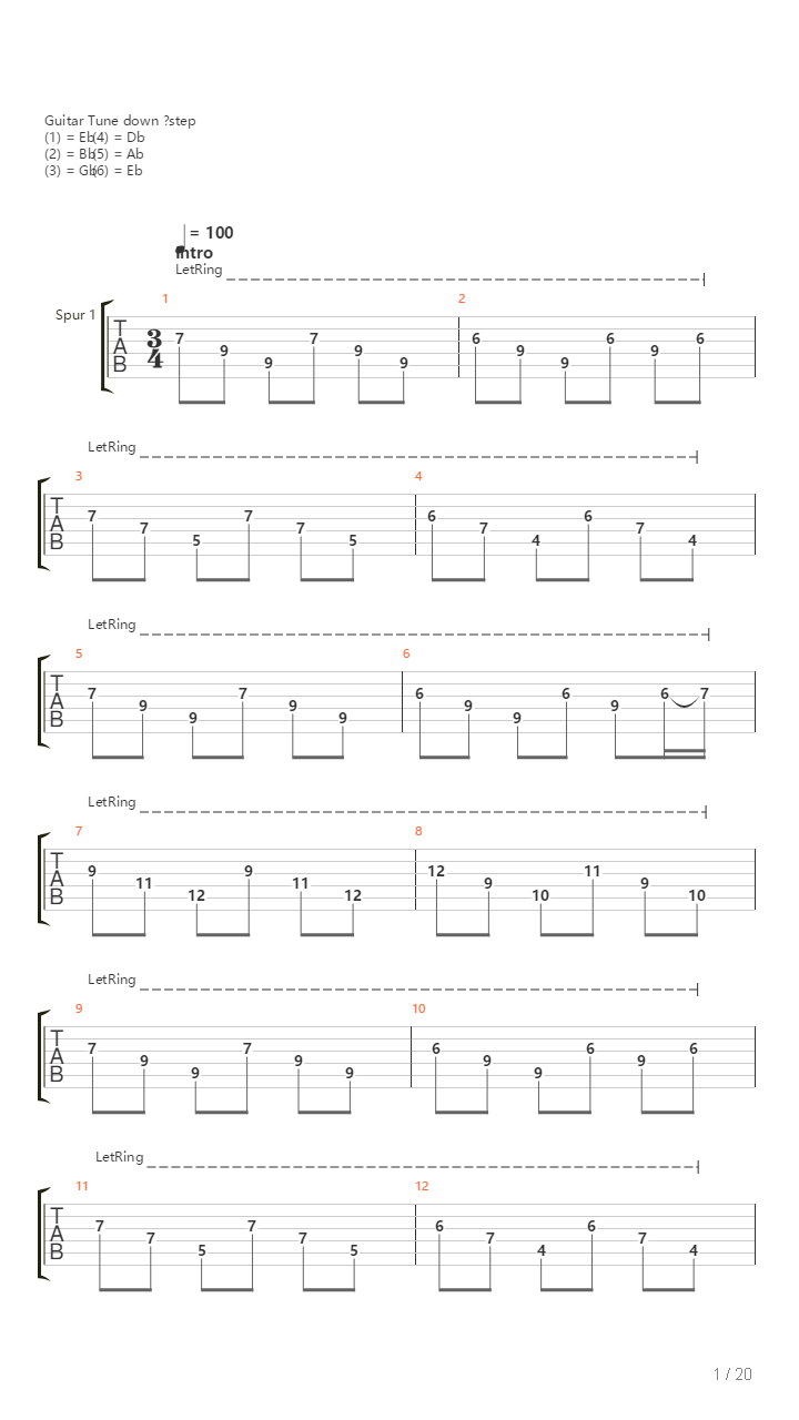 Plague吉他谱