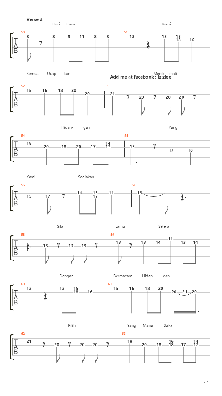 Suasana Hari Raya吉他谱