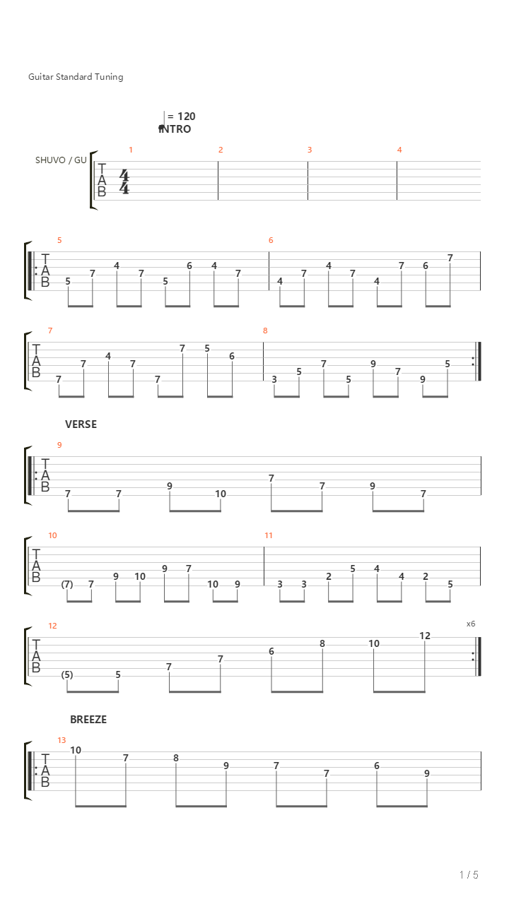 Shuvos Composition For Soha吉他谱