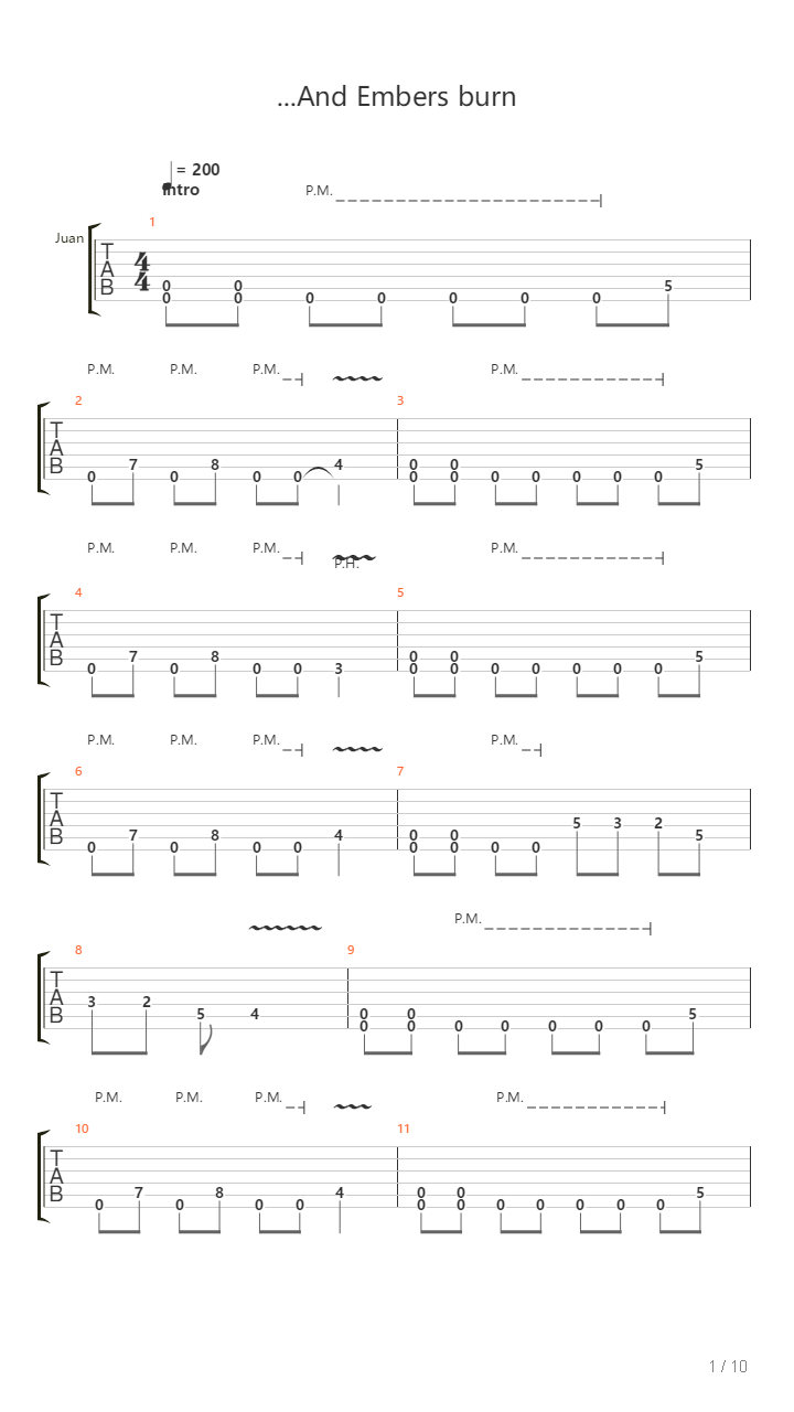 And Embers Burn吉他谱