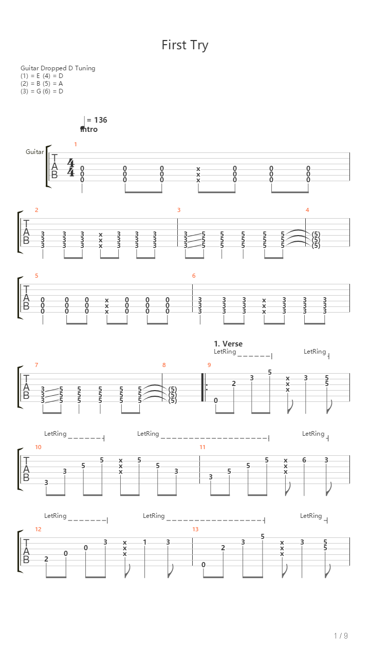 First Try吉他谱