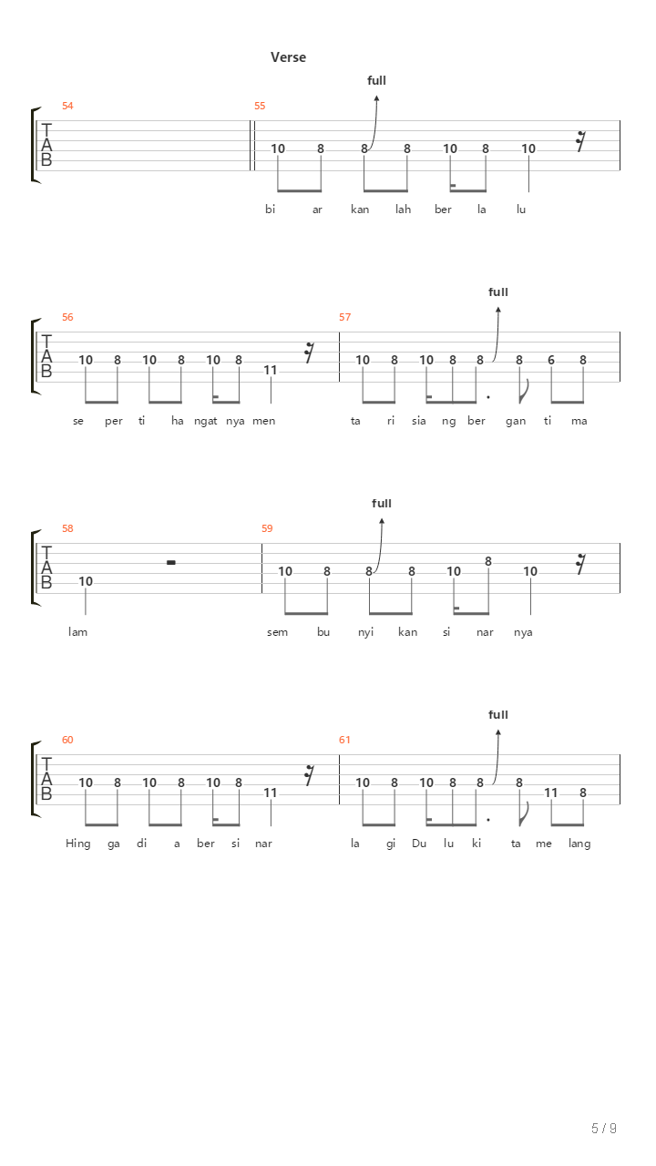 Kepompong吉他谱