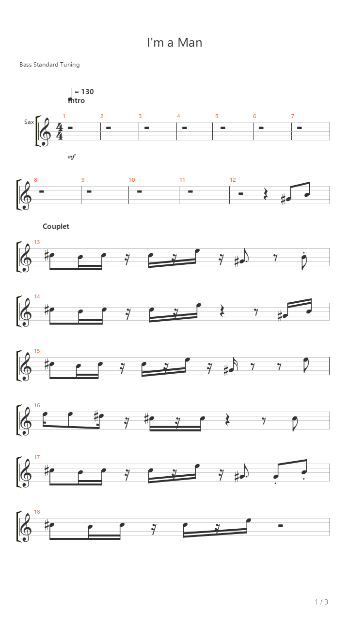 I Am A Man吉他谱