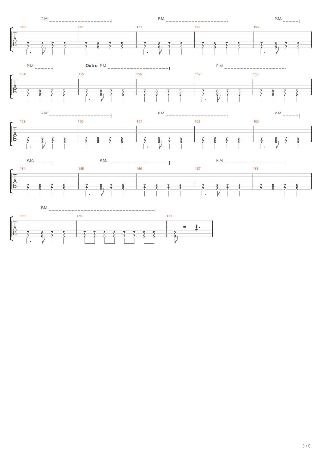 The Lie吉他谱