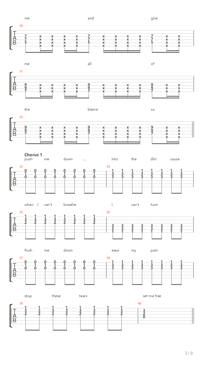 Into The Dirt吉他谱