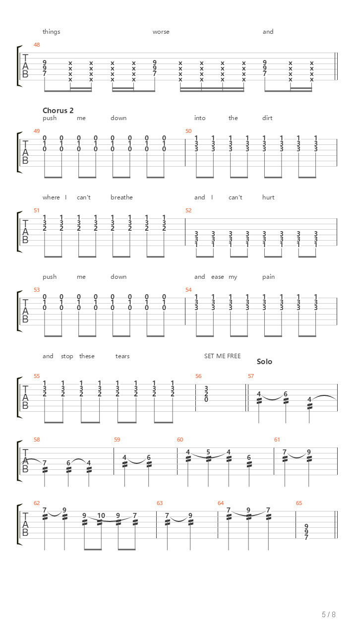 Into The Dirt吉他谱