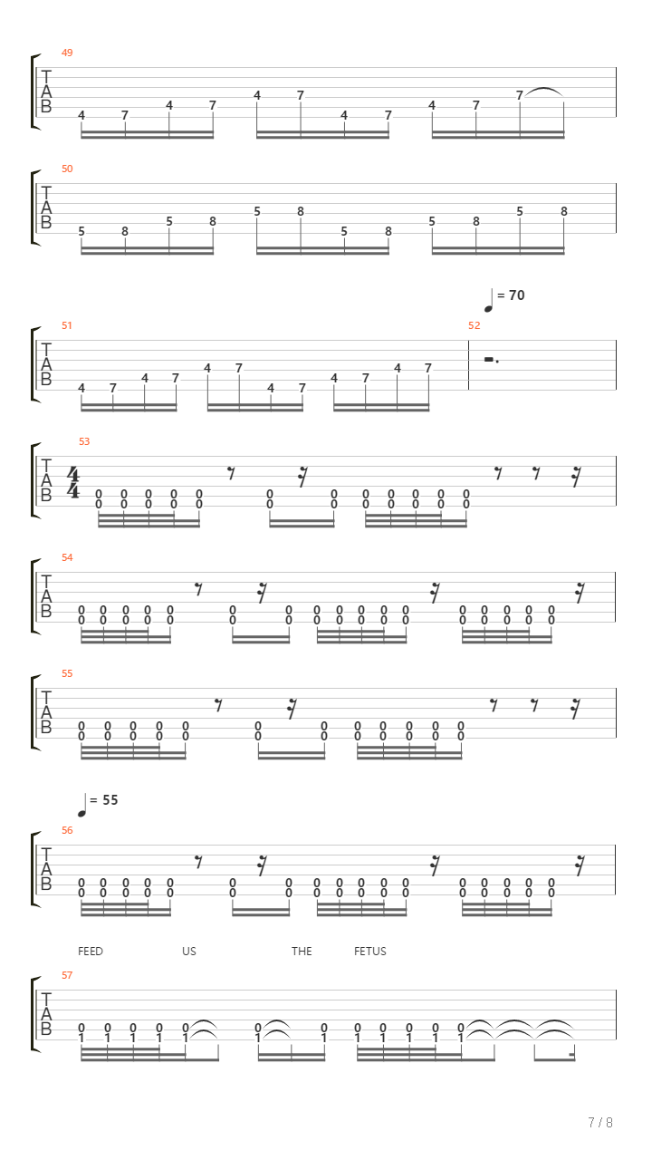 Feed Us Fetus吉他谱