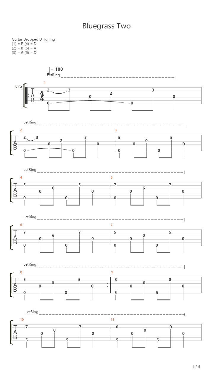 Bluegrass Two吉他谱