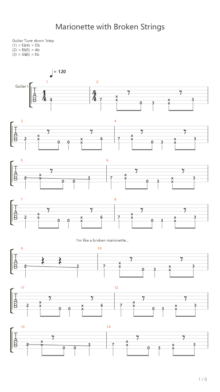 Marionette With Broken Strings吉他谱