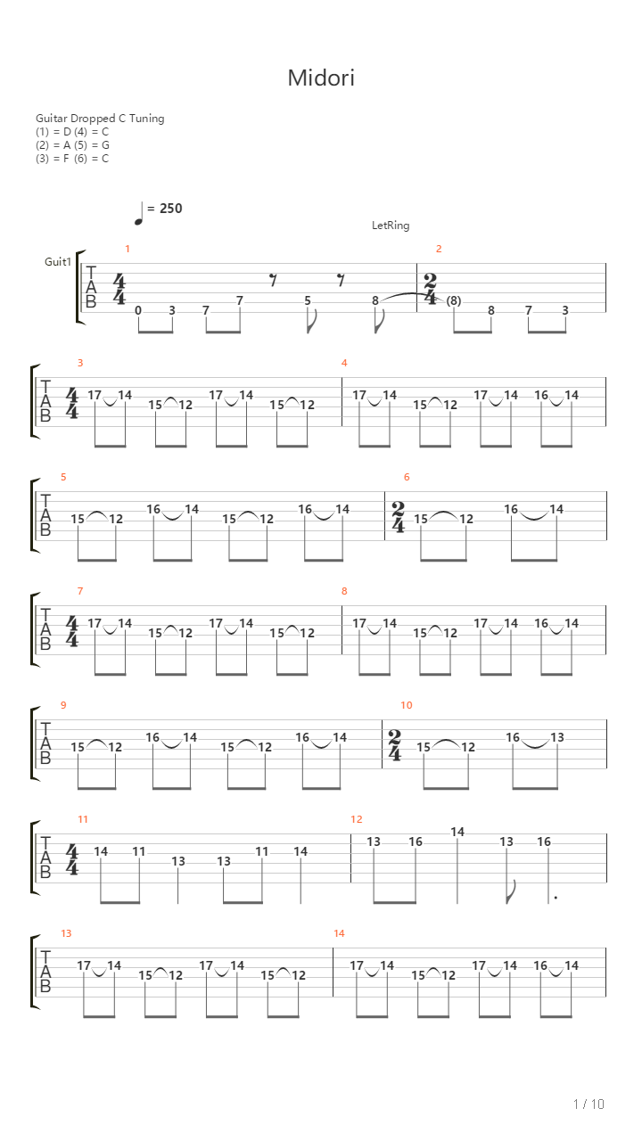 Midori吉他谱