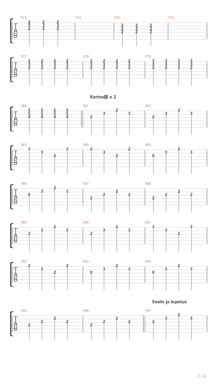 Olo Song吉他谱