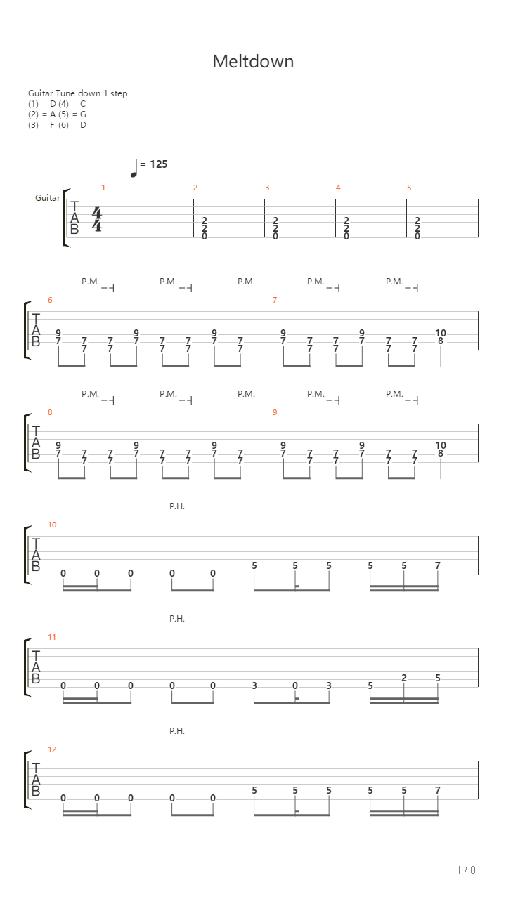 Meltdown吉他谱