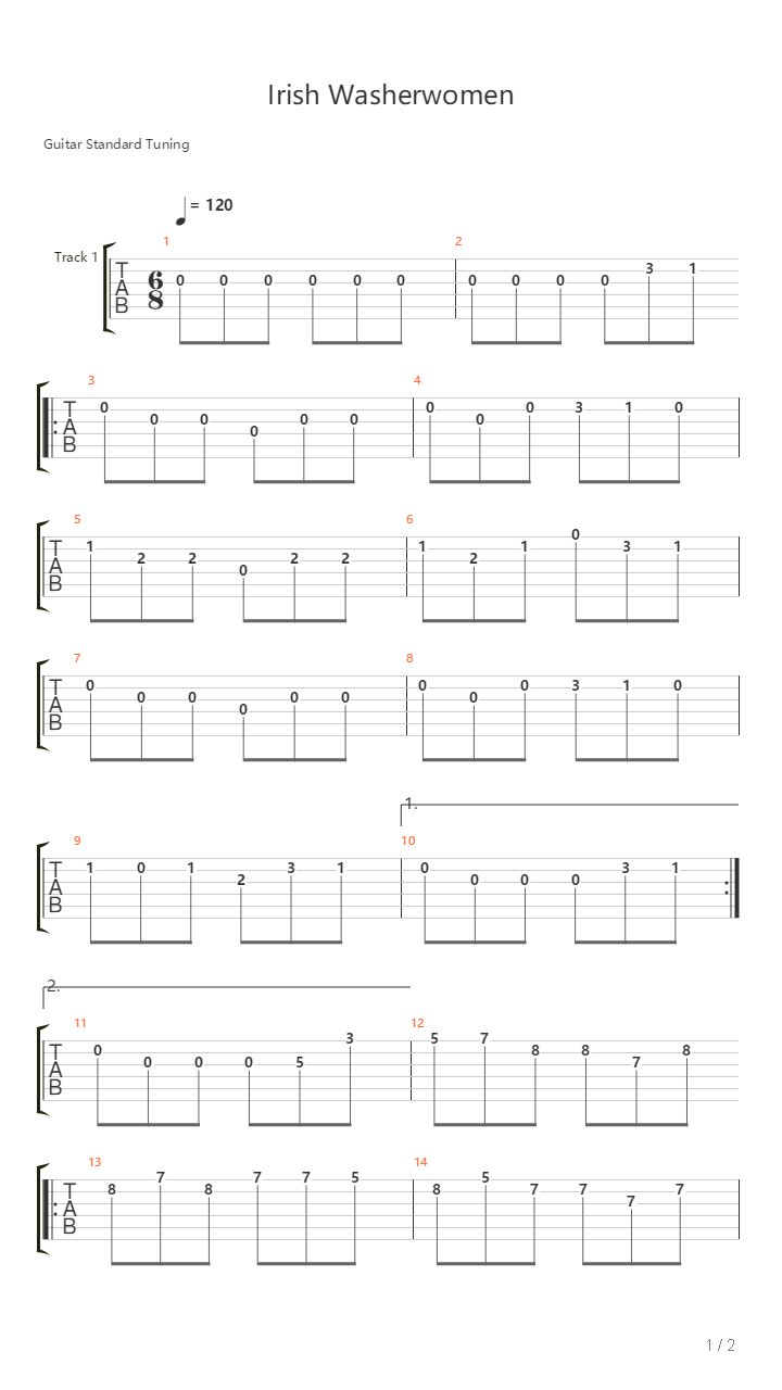 Irish Washer Women吉他谱