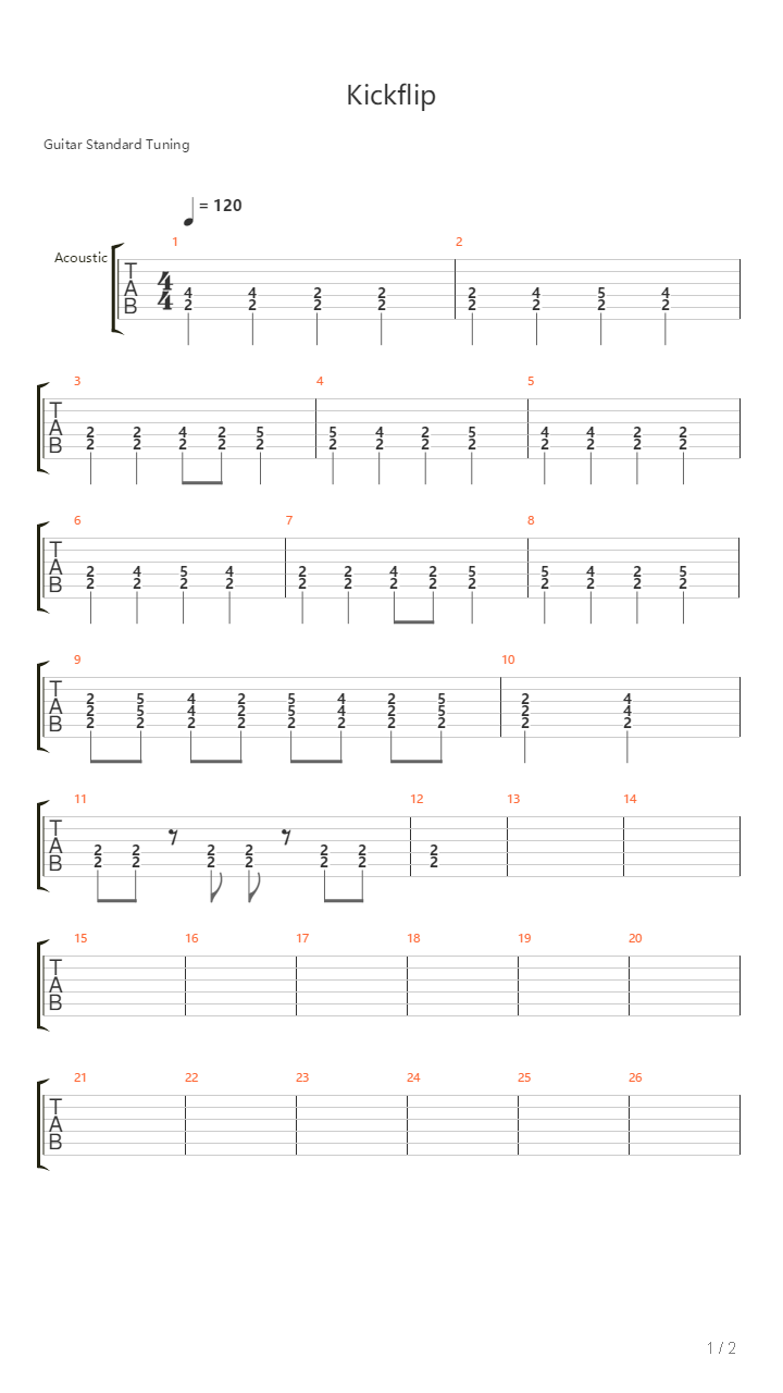 Kickflip吉他谱