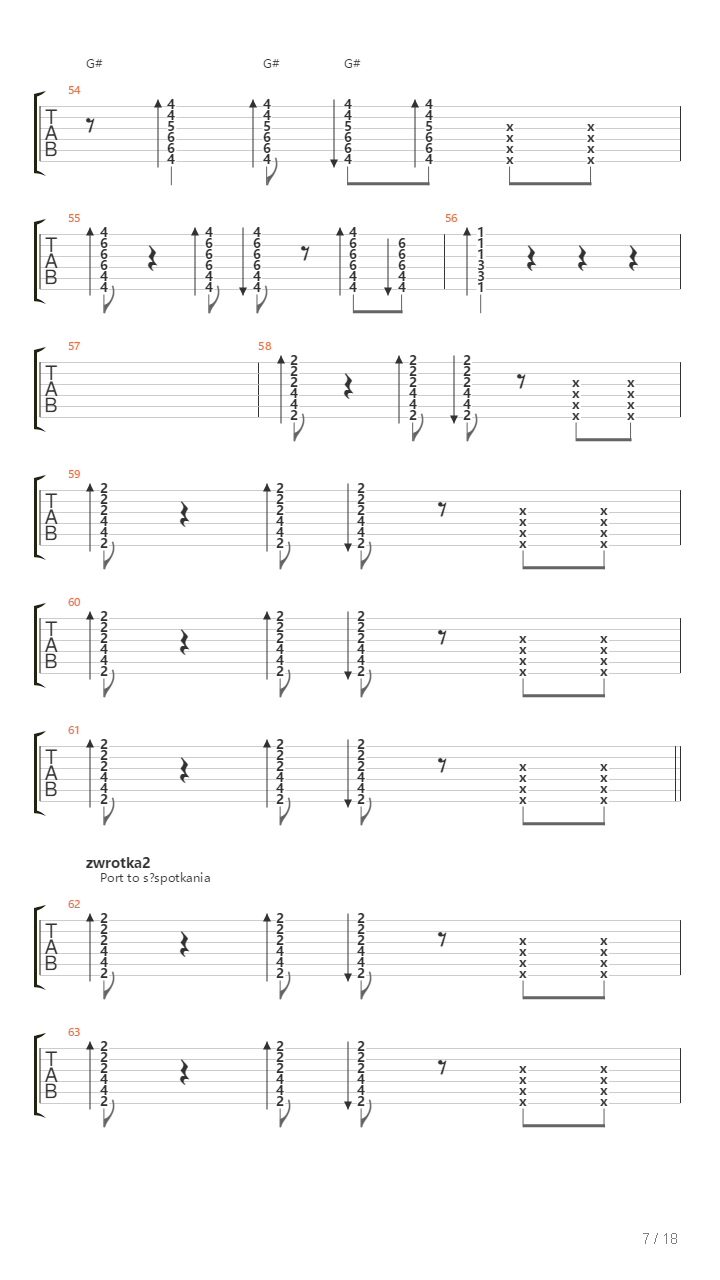 Port吉他谱