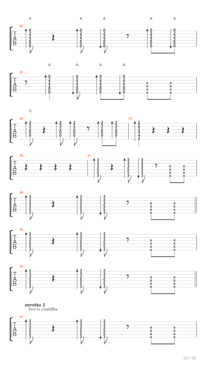 Port吉他谱