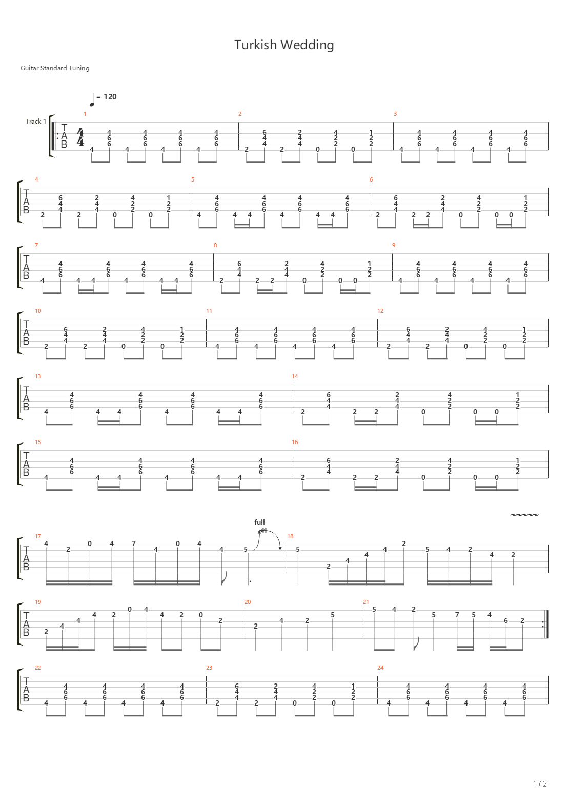 Turkish Wedding吉他谱
