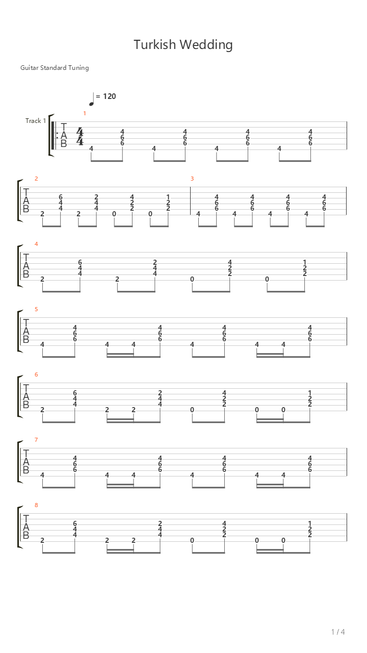 Turkish Wedding吉他谱