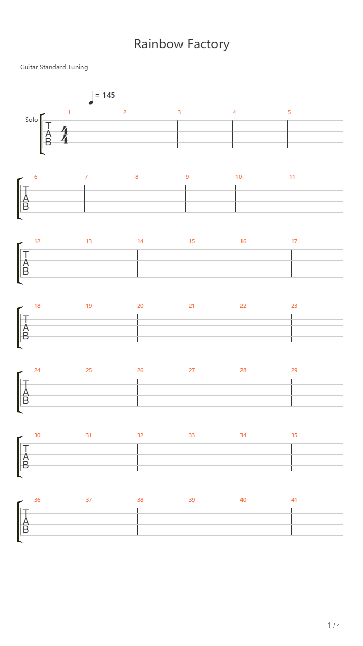 Rainbow Factory吉他谱