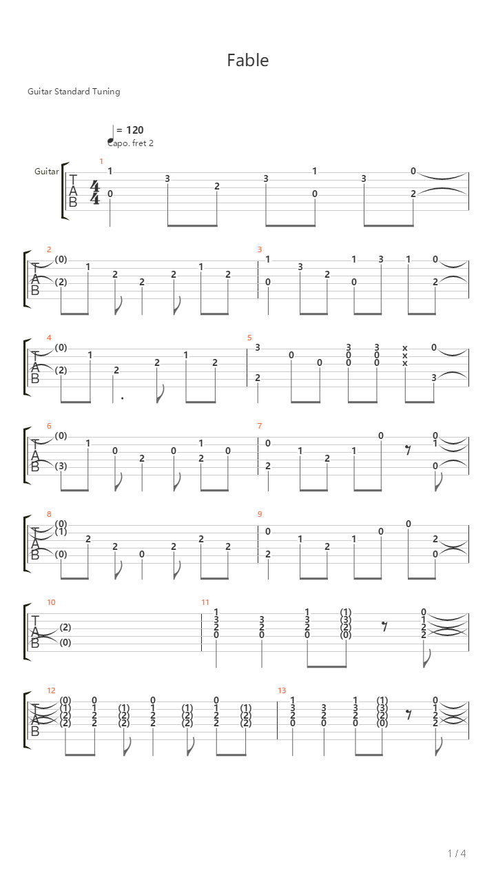 Fable吉他谱