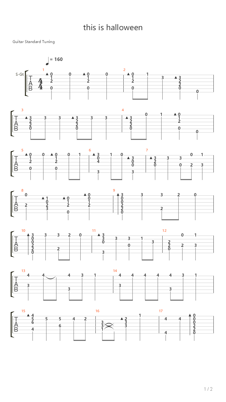 This Is Halloween吉他谱