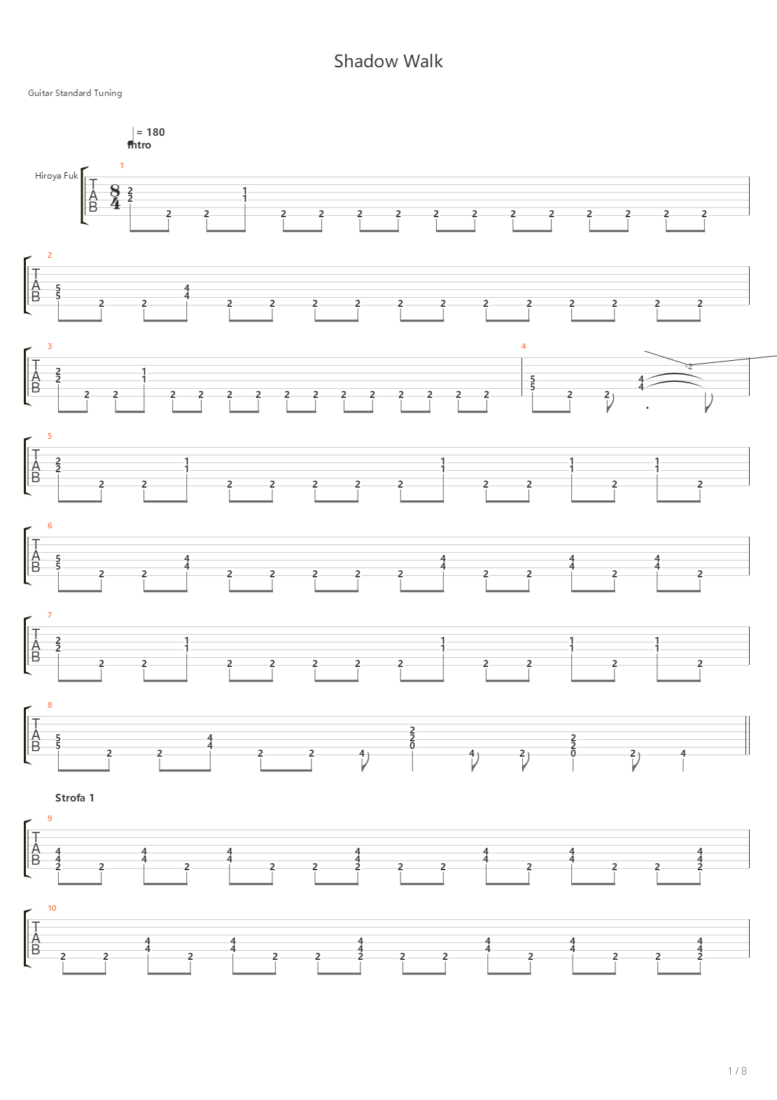 Shadow Walk吉他谱
