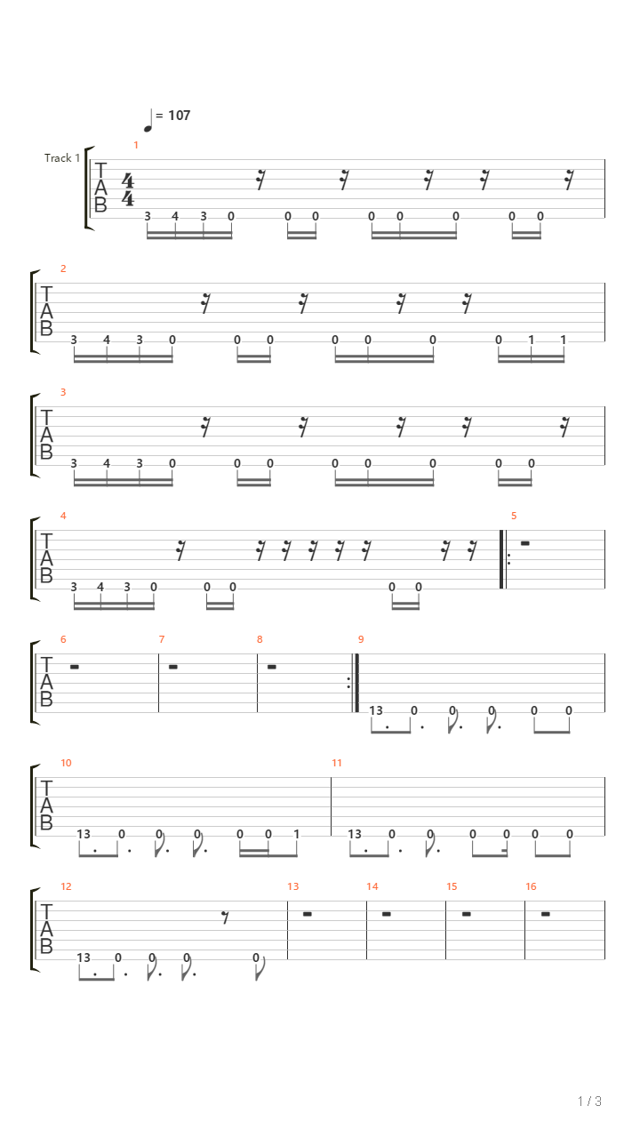 Burn吉他谱