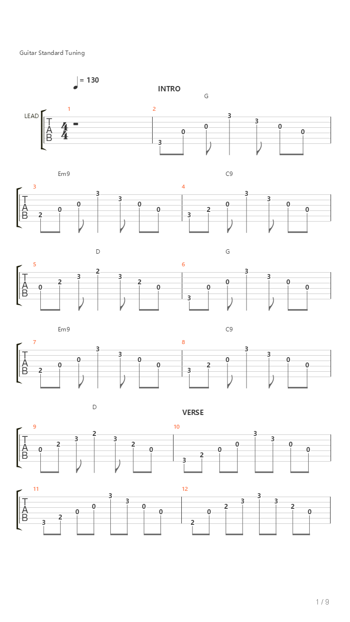 One Song吉他谱