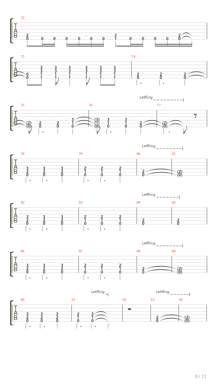 Serenading The Storm吉他谱