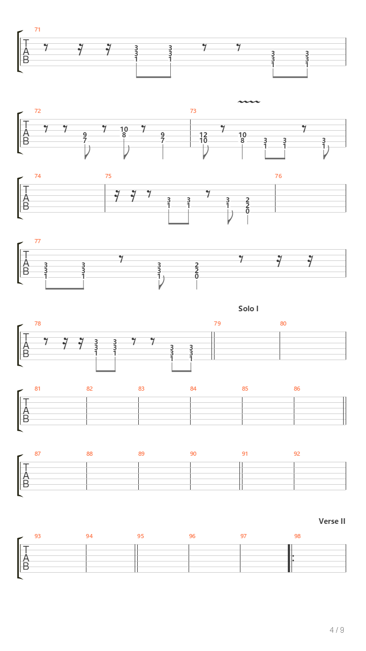 Lealtad Y Furia吉他谱