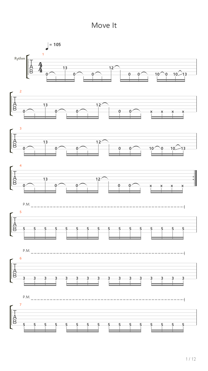 Move It吉他谱