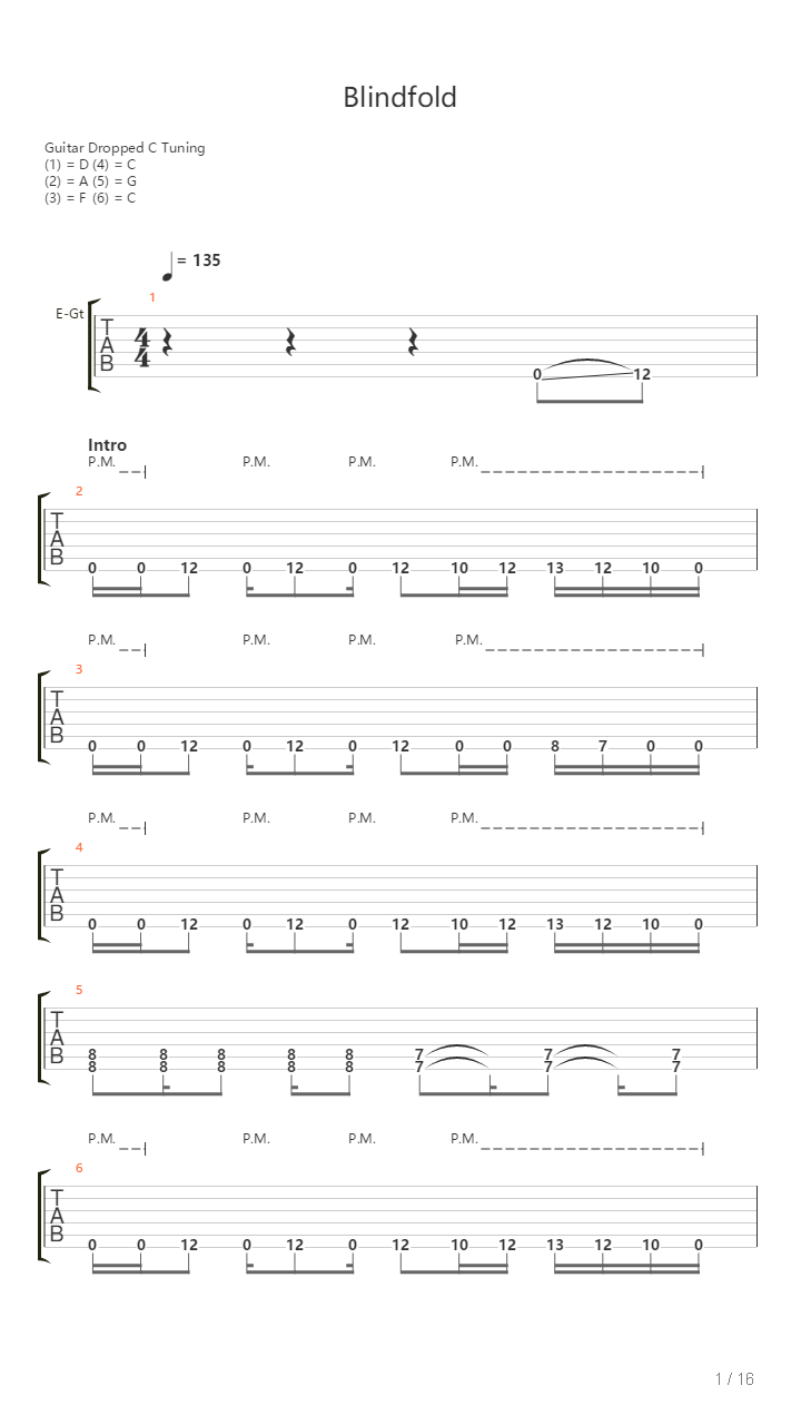 Blindfold吉他谱