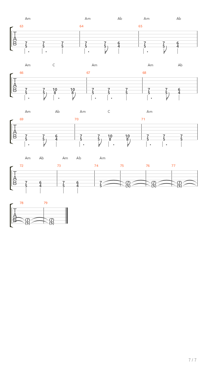 Tones吉他谱