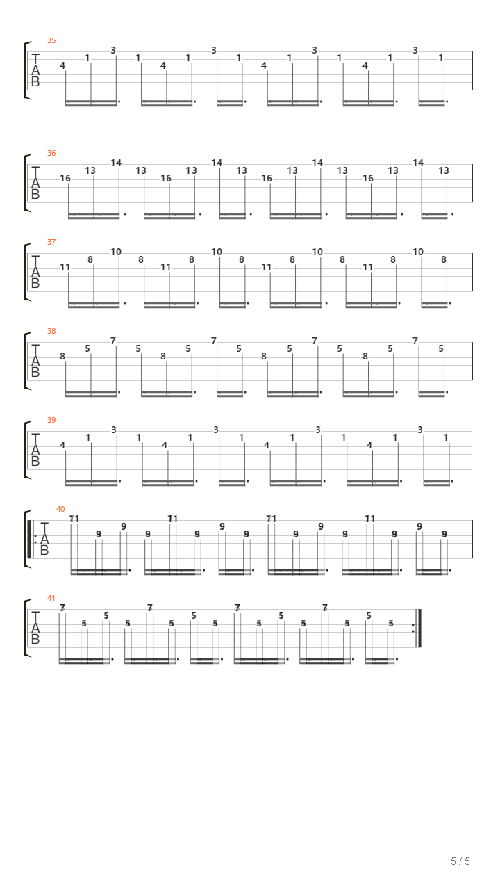 Matrix吉他谱