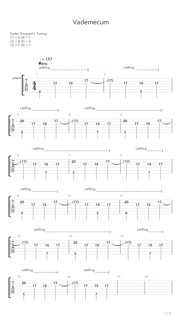 Vademecum吉他谱