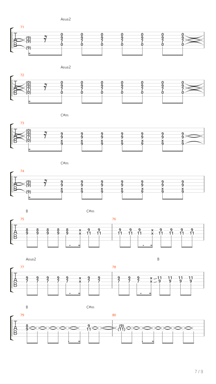 Haze吉他谱