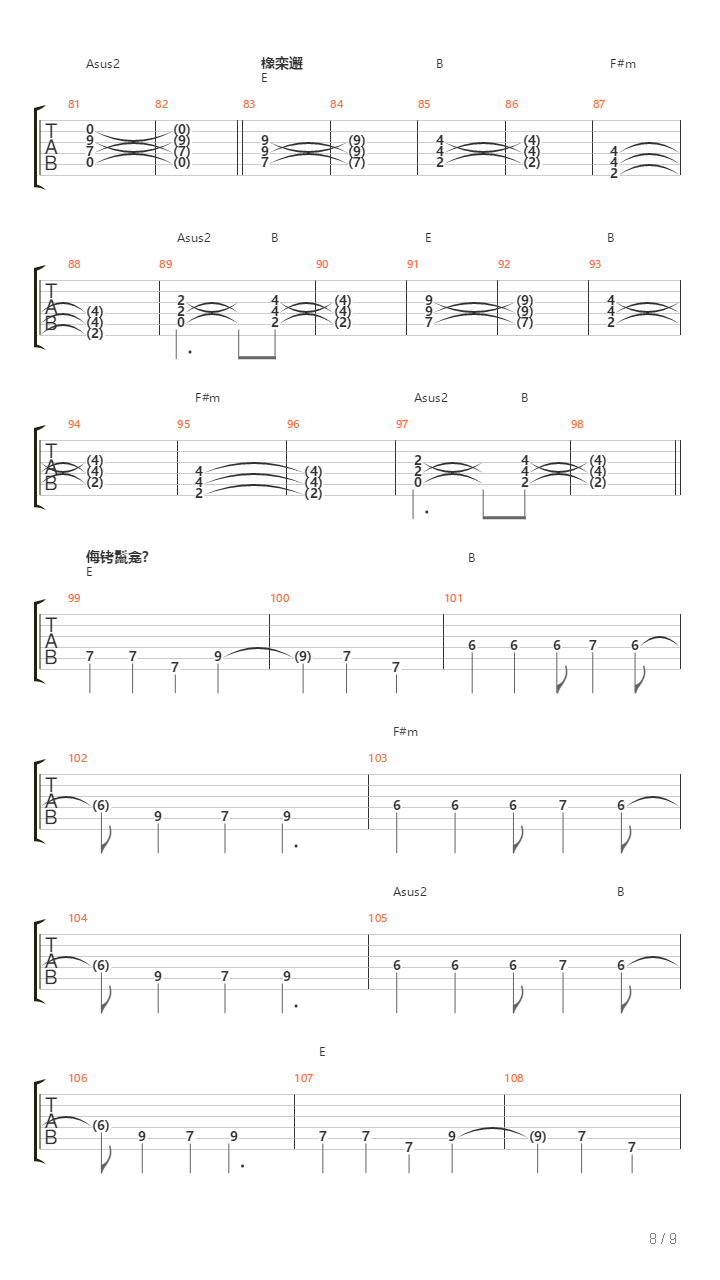 Haze吉他谱