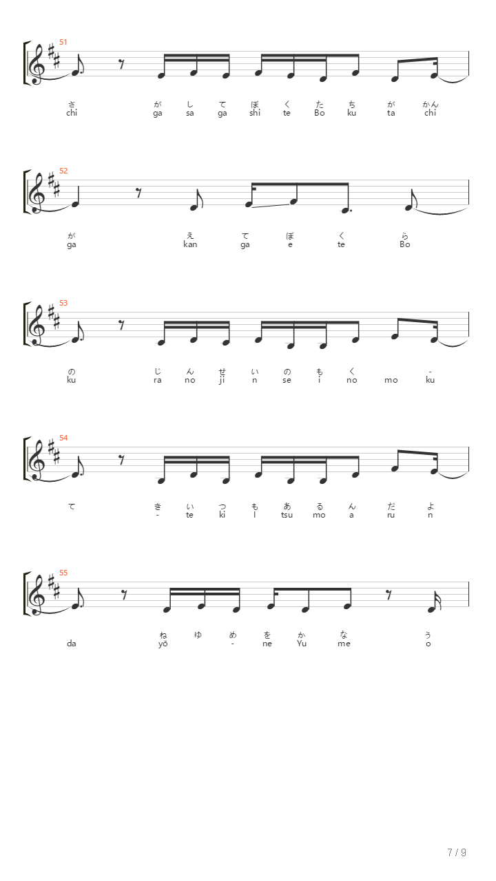 Hanabira吉他谱