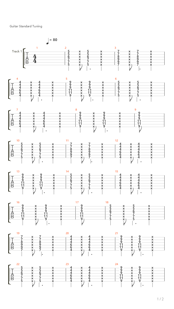 Reflections solo吉他谱