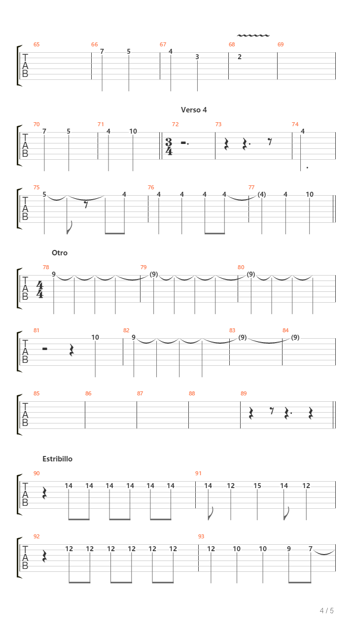 Piano Muerto吉他谱